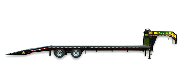 Gooseneck Flat Bed Equipment Trailer | 20 Foot + 5 Foot Flat Bed Gooseneck Equipment Trailer For Sale   Weakley County, Tennessee